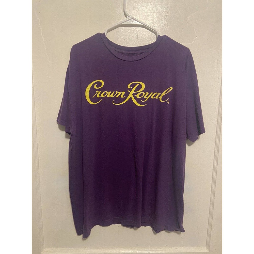 Crown Royal Shirt Sz Large Purple Logo Graphic T-Shirt Short Sleeve Women's EUC